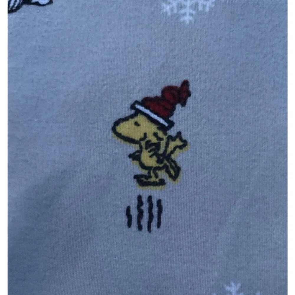 NWT PEANUTS Christmas Holiday Queen 4 Pc Sheet Set Snoopy Woodstock Snowflakes